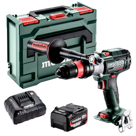 Metabo SB 18 LTX-3 BL Q I 18V Brushless Combi Drill with 1 x 5.2Ah Battery Charger & Metabox