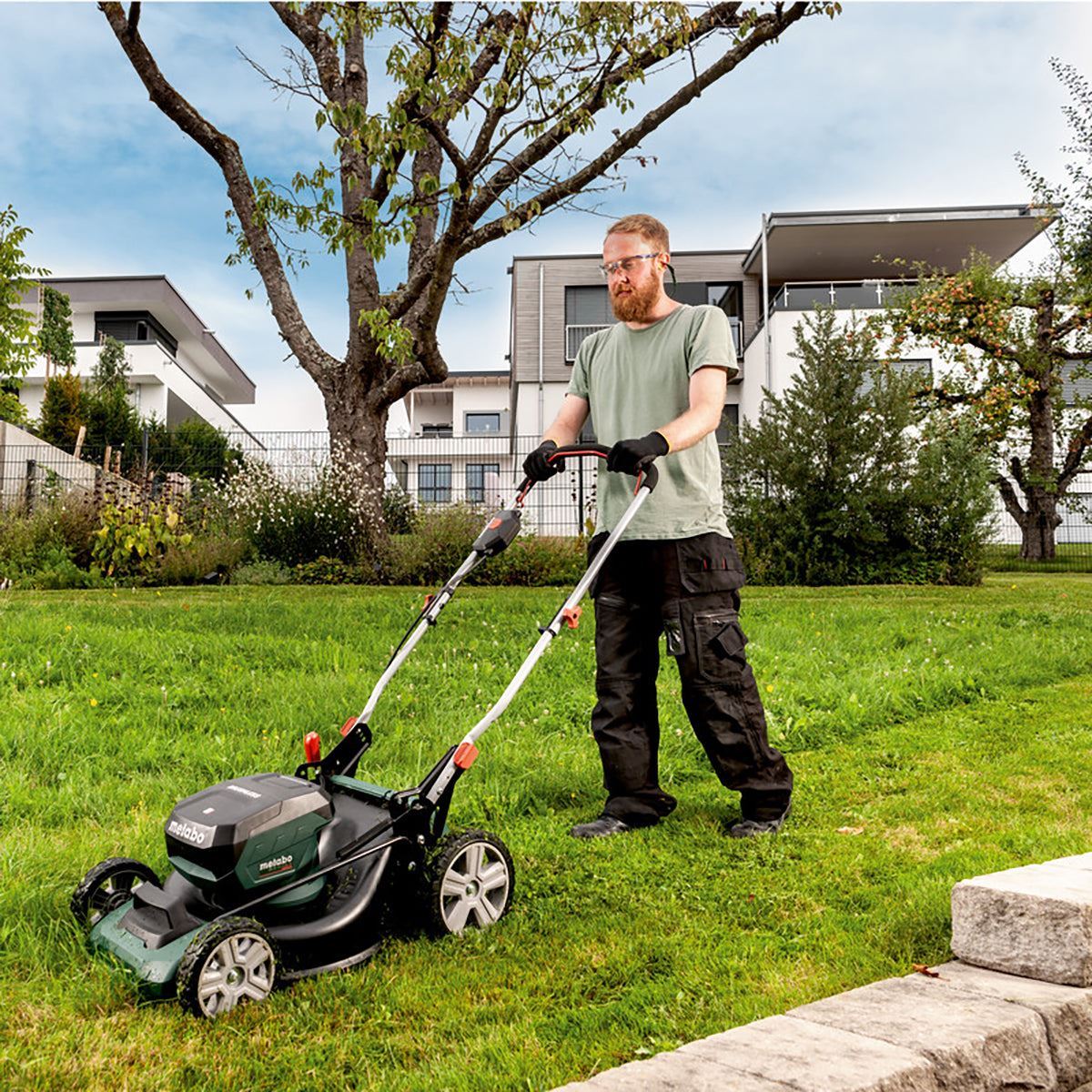 Metabo RM 36-18 LTX BL 46 36V Brushless 46cm Lawn Mower with 2 x 8.0Ah Battery & Charger