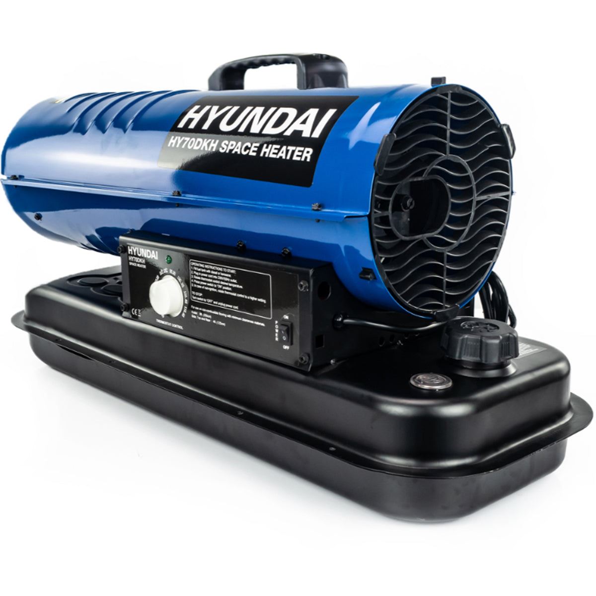 Hyundai HY70DKH Diesel or Kerosene Space Heater, 496m3 Coverage, Thermostat 230V/20kW
