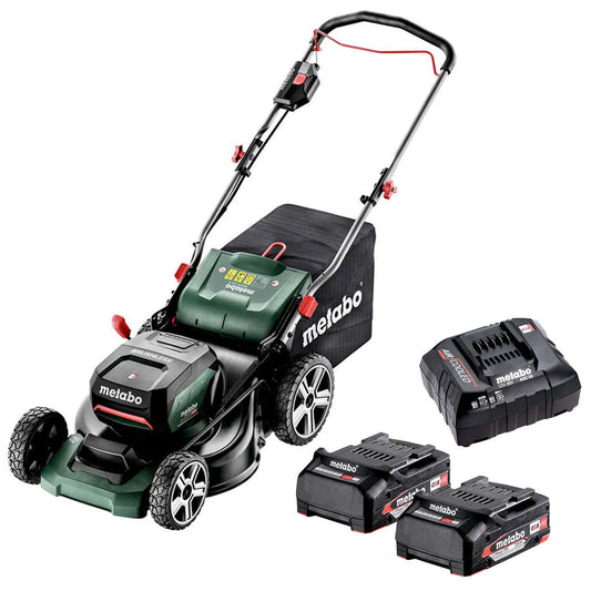 Metabo RM 36-18 LTX BL 46 36V Brushless 46cm Lawn Mower with 2 x 2.0Ah Battery & Charger