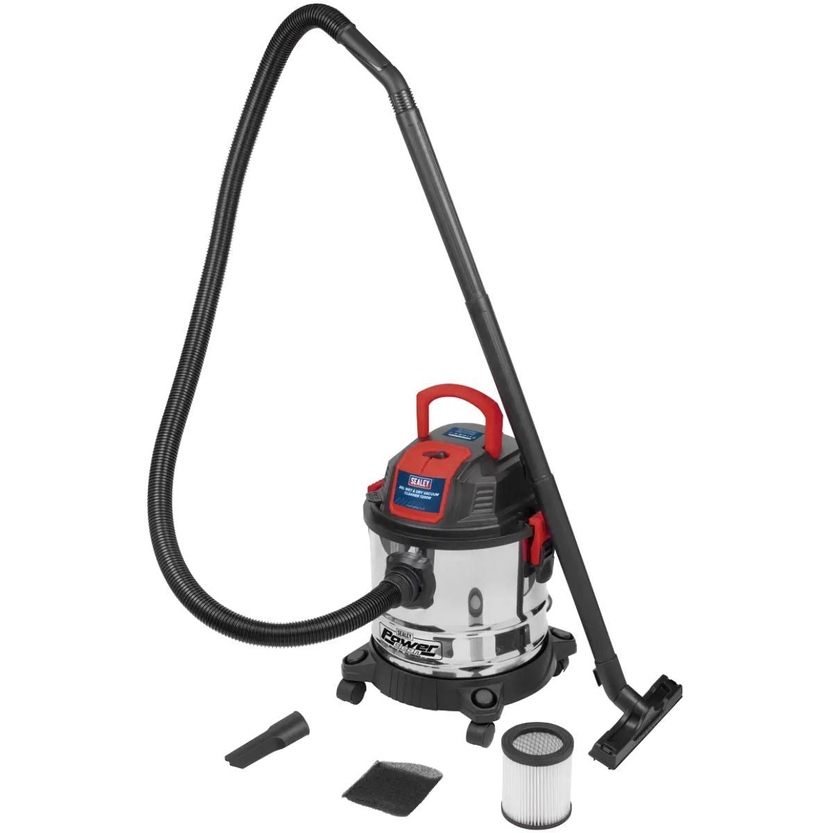 Sealey PC195SD Vacuum Cleaner Wet & Dry 20L 1200W/230V