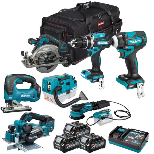 Makita 40V 7 Piece Combo Kit with 3 x 2.5Ah Batteries & Charger T4TKIT-6619