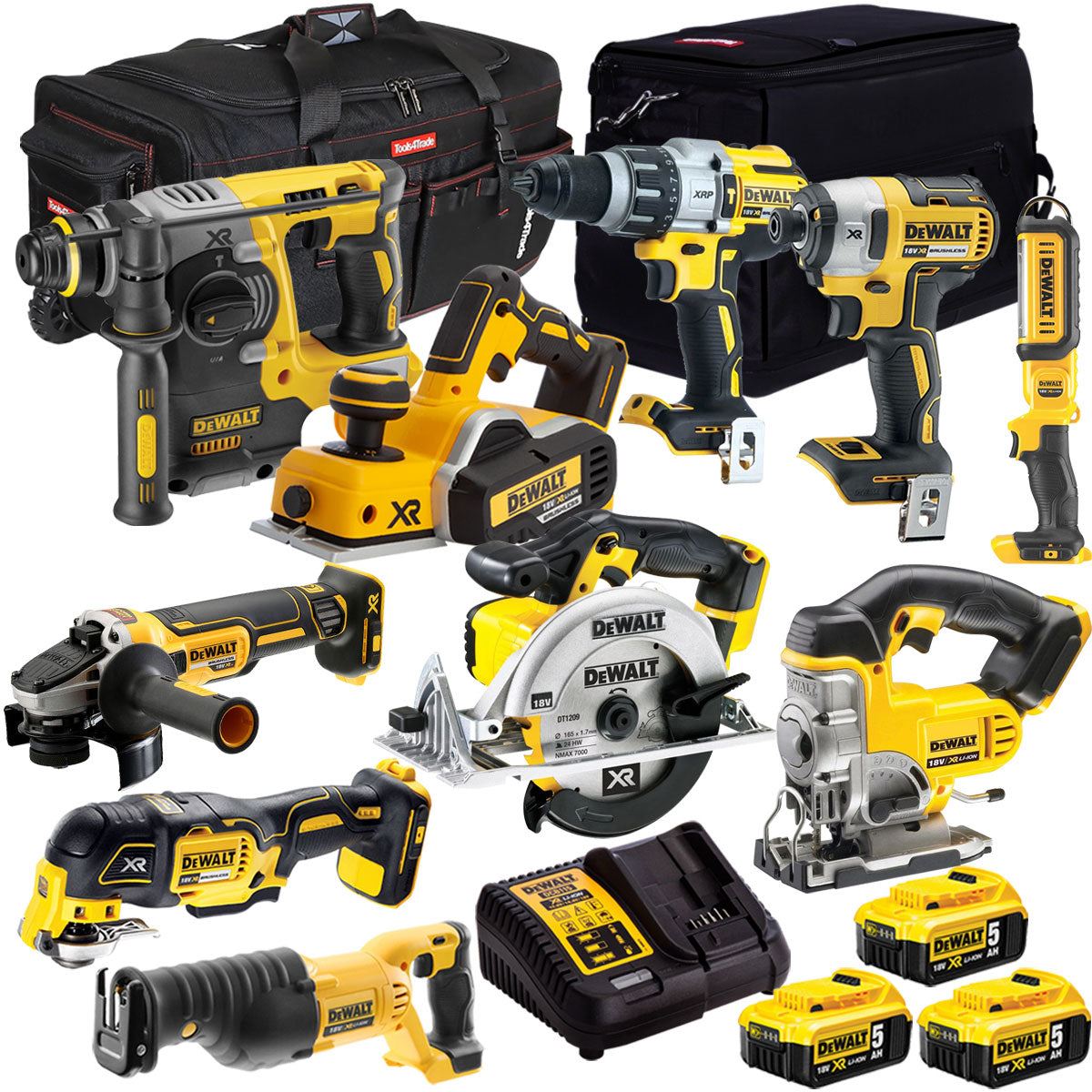 Dewalt DCKT4T710P4T 18V 10 Piece Cordless Combo Kit with 3 x 5.0Ah Battery & Charger