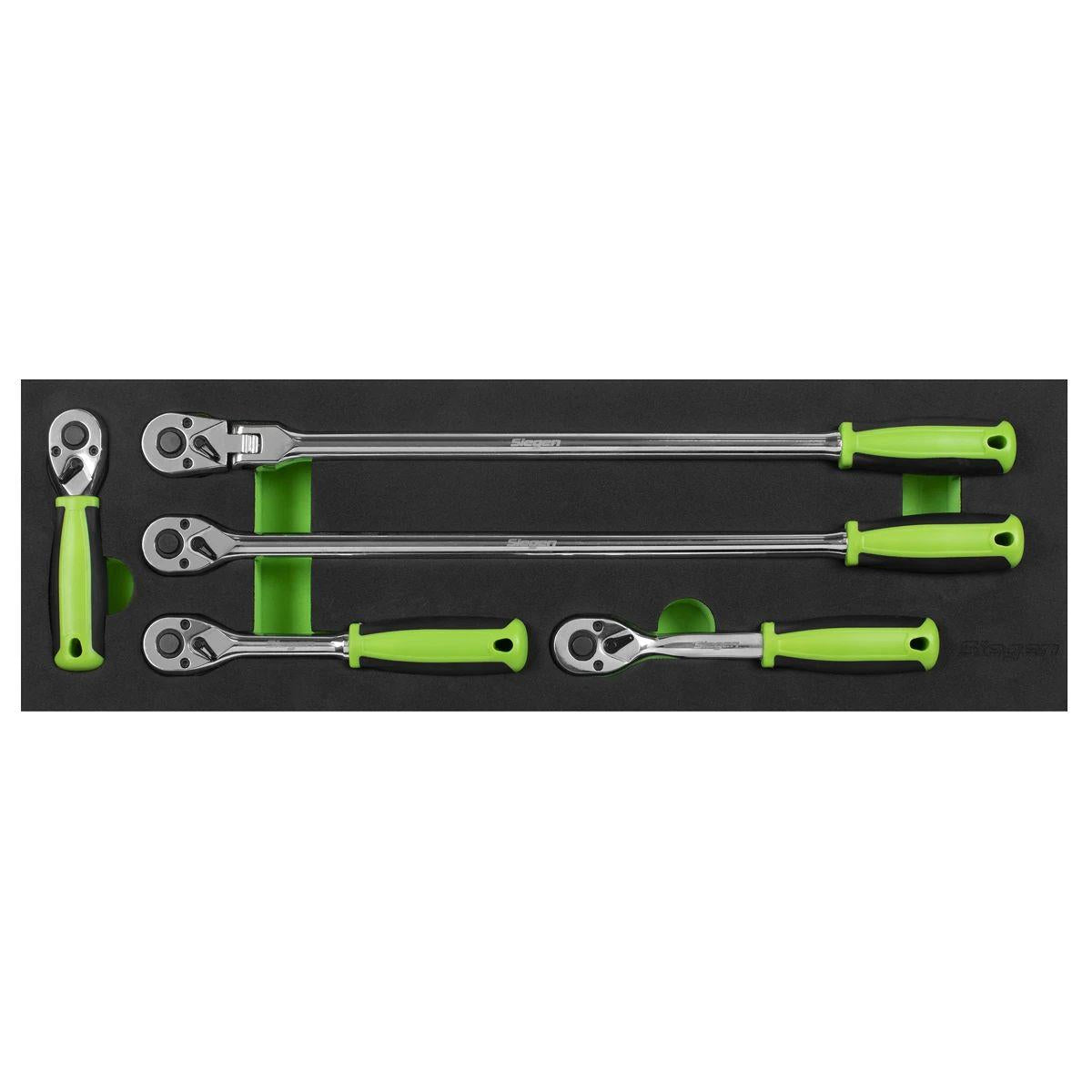 Sealey S01230 Siegen Ratchet Wrench Set with Flip Reverse 3/8