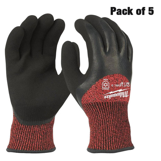 Milwaukee 4932471347 Winter Cut C Gloves Size 8/M Pack of 5