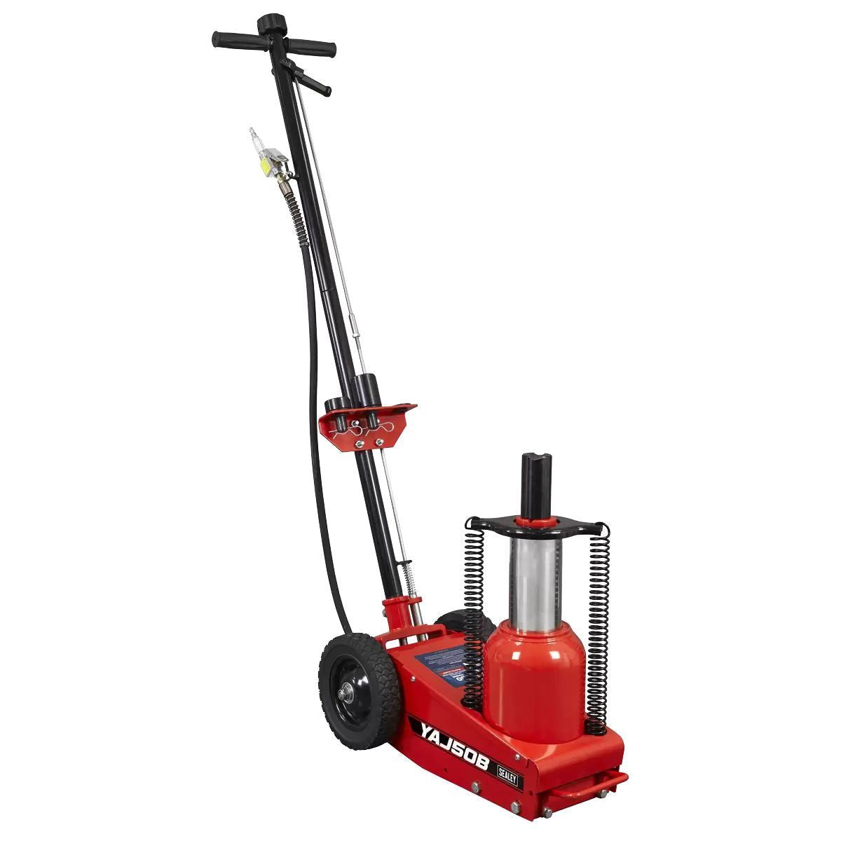 Sealey YAJ50B Air Operated Single Stage Trolley Jack 50 Tonne Heavy-Duty Lifting for Professional Use