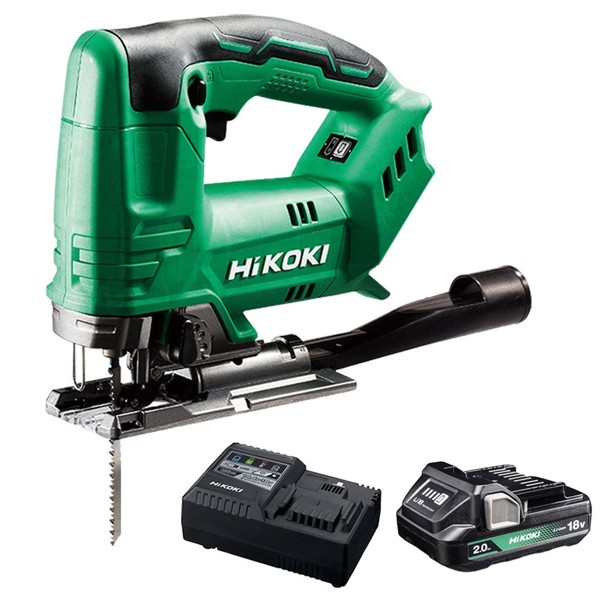 Hikoki CJ18DAW2Z 18V Cordless Top Handle Jigsaw with 1 x 2.0Ah Battery & Charger