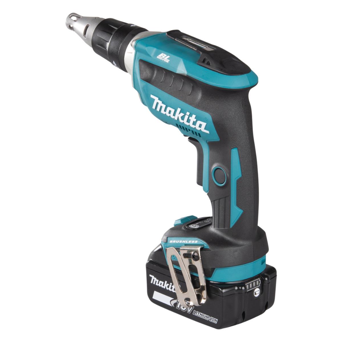 Makita DFS452TJX2 18V Brushless Collated Autofeed Drywall Screwdriver with 2 x 5.0Ah Batteries & Charger in Case