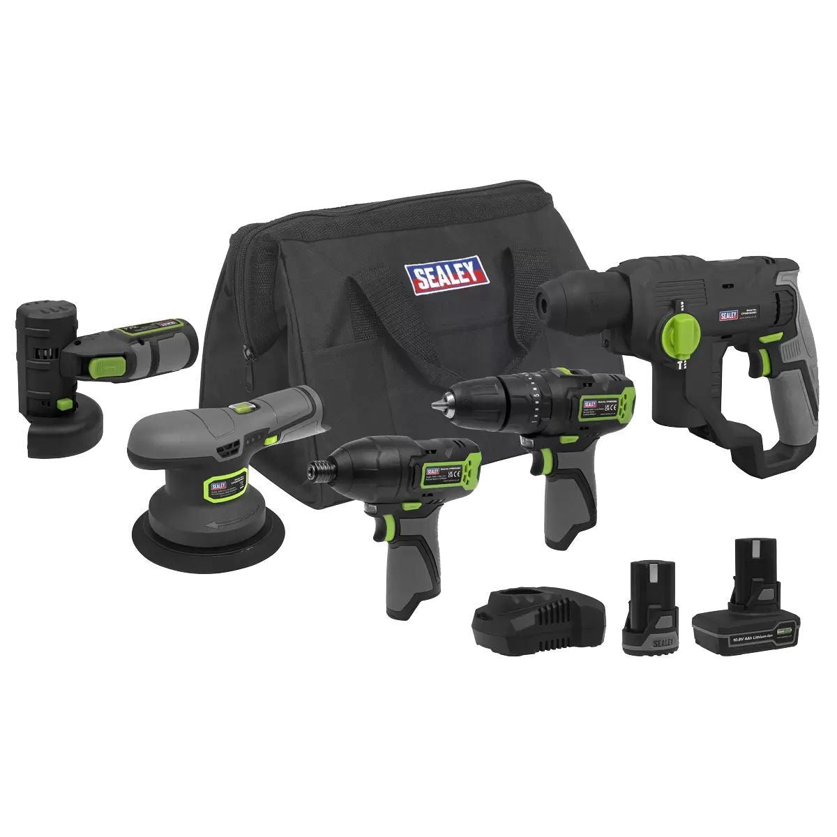 Sealey CP108VCOMBO7 SV10.8V Series Cordless Combo 5 Piece Kit With 2 Batteries & Charger