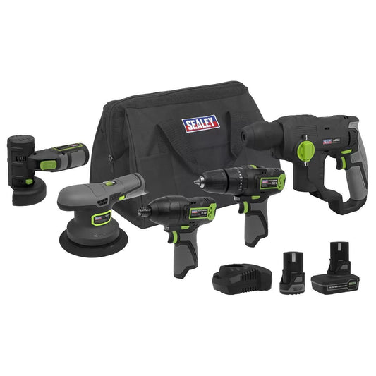 Sealey CP108VCOMBO7 SV10.8V Series Cordless Combo 5 Piece Kit With 2 Batteries & Charger