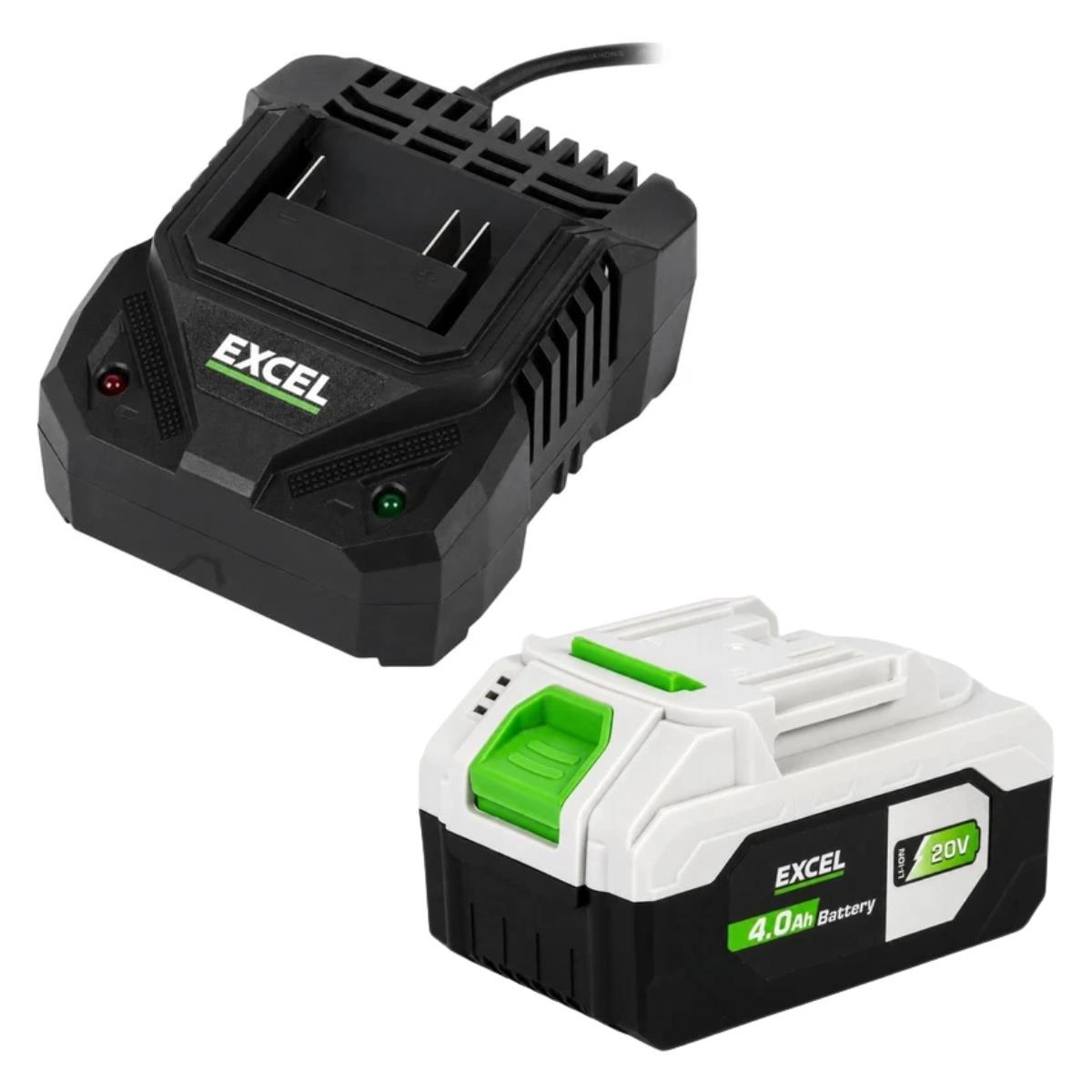 Excel 20V 4.0Ah Lithium-ion Battery with Charger