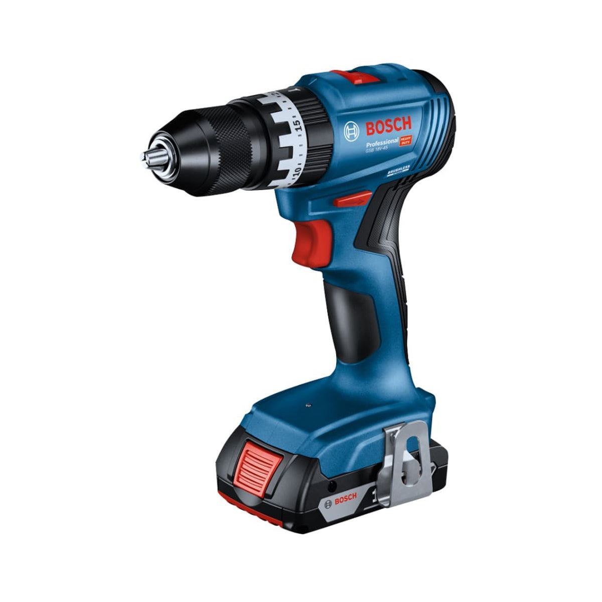 Bosch GSB 18V-45 Professional Combi Drill 18V 2 x 2.0Ah Li-ion & Charger with L-Box 06019K3371