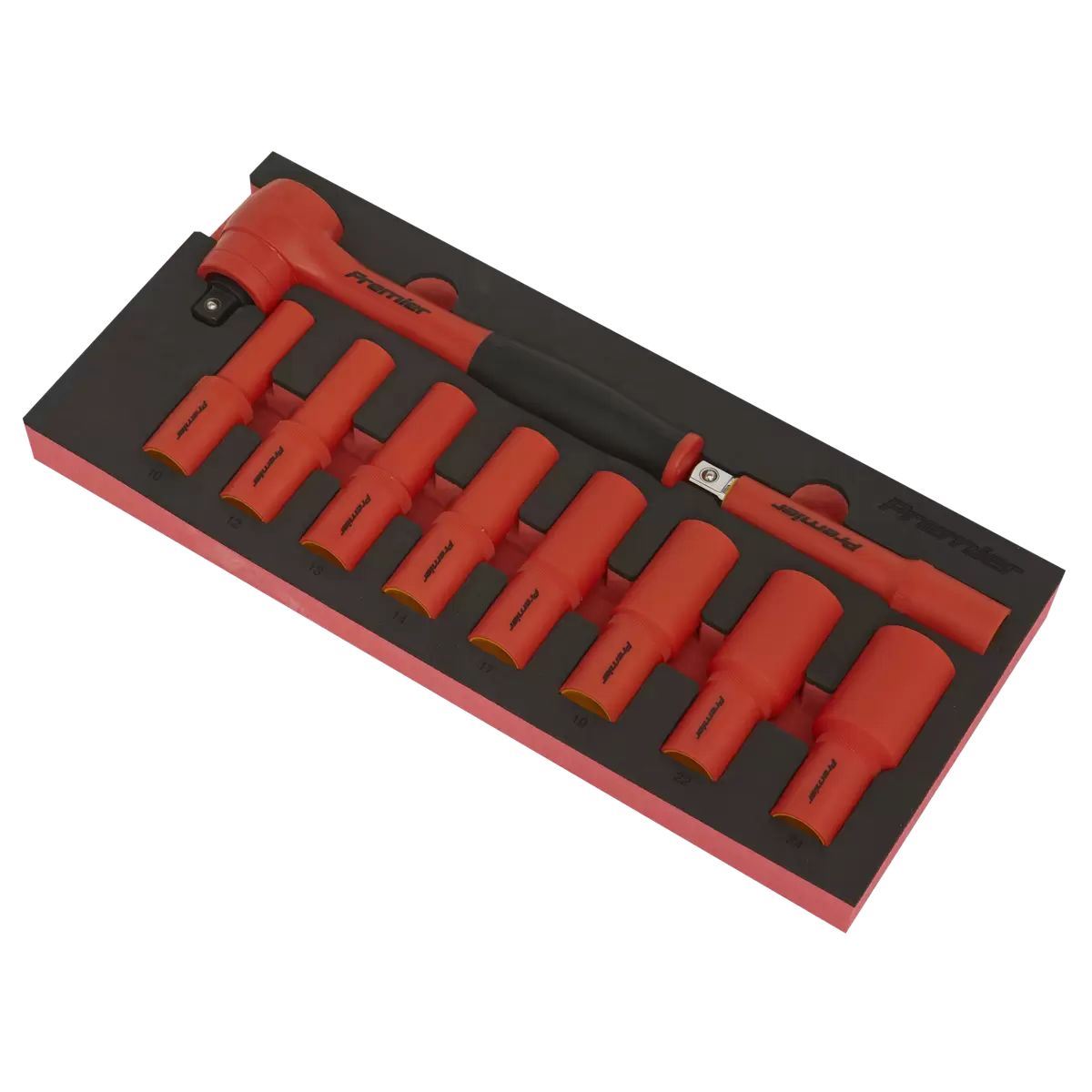 Sealey TBTE11 Insulated Socket Set with Tool Tray 1/2