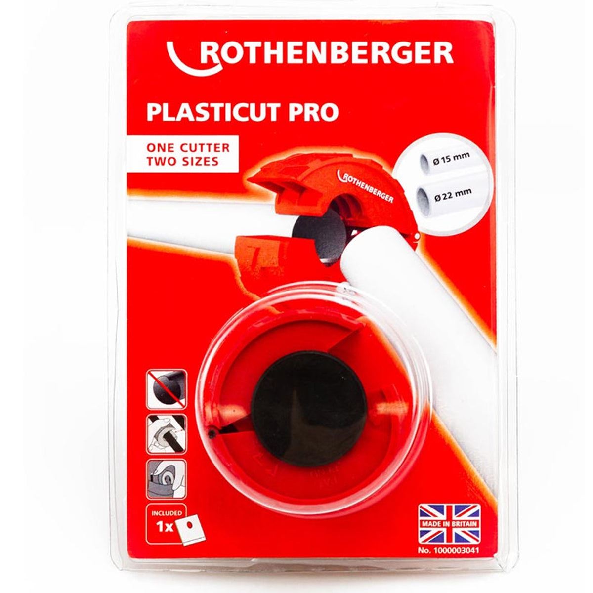 Rothenberger Plasticut Pro Pipe Cutter 15-22mm - 1000003041