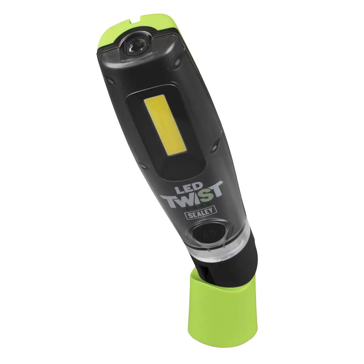 Sealey LED1001GDB LED Twist Rechargeable Inspection Light, Green Box of 12