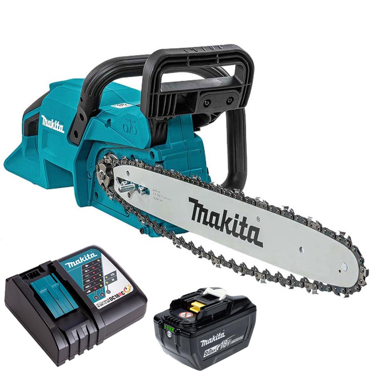 Makita DUC357Z 18V LXT 35cm Brushless Chainsaw with 1 x 9.0Ah Battery & Charger