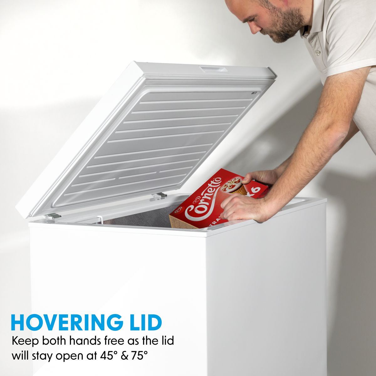 Sealey DH120 Baridi Freestanding Chest Freezer 142L Capacity White