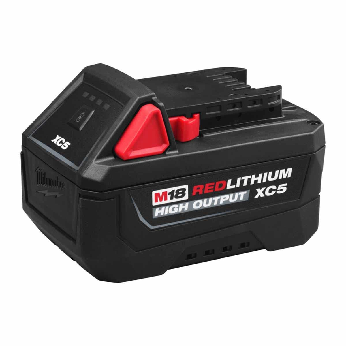 Milwaukee M18HB5 18V 5.0Ah Red-Lithium XC5 High Output Battery 4932499042