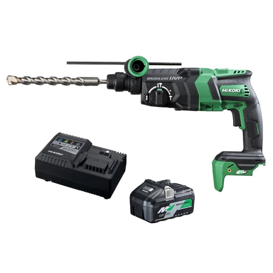 HiKOKI DH36DPEJ3Z 36V Brushless 3-Mode SDS+ Rotary Hammer Drill With 1 x 4.0Ah Battery Charger & Case