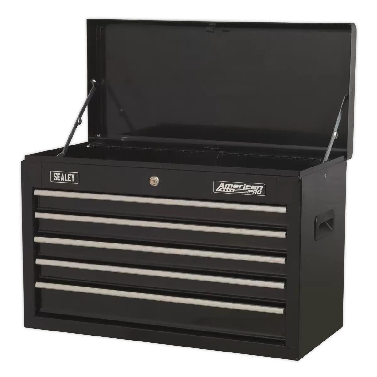 Sealey AP225B 5 Drawer Topchest with Ball-Bearing Slides Black