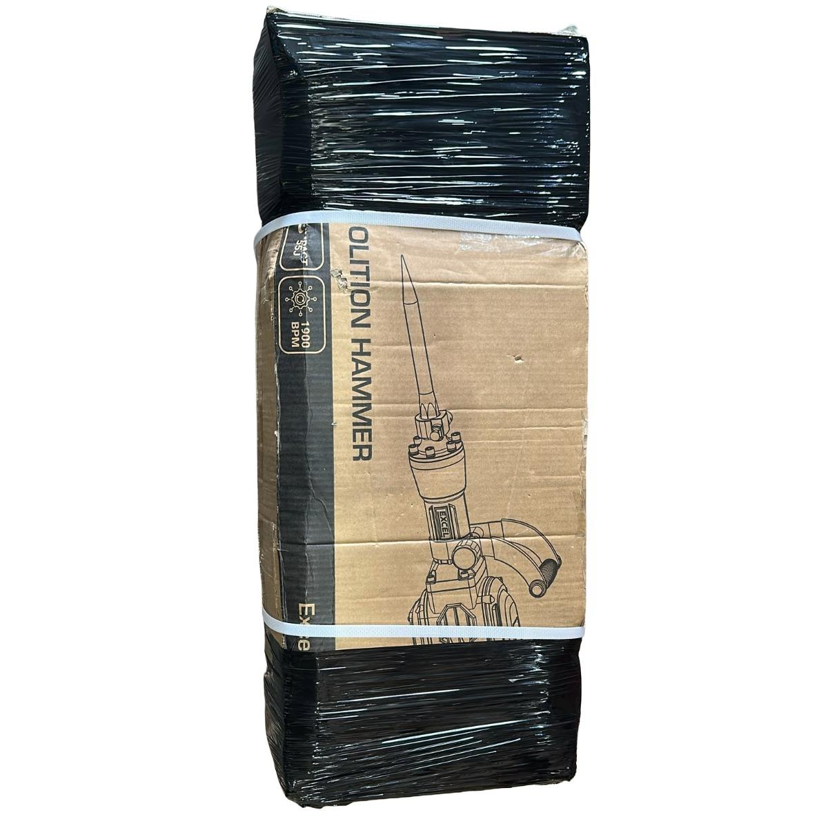 Excel 1700W 55J Hex Shank Demolition Hammer 230V with Case & Chisels Item Condition Damaged Box