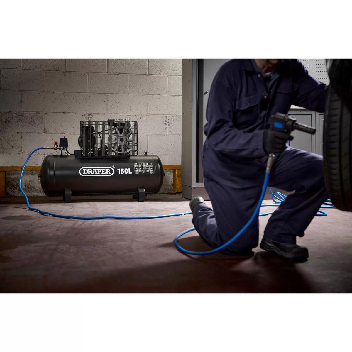 Draper DA150/369S 150L Stationary Belt-Driven Air Compressor 2.2kW/230V 55304