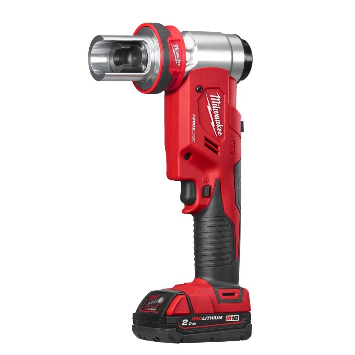 Milwaukee M18HKP-201CA 18V Brushless Force Logic Hydraulic Knockout Punch with 1 x 2.0Ah Battery Charger & Case 4933451205
