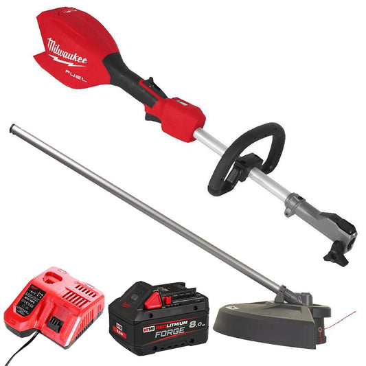 Milwaukee M18FOPHLTKIT2-0 18V Brushless Powerhead Grass Trimmer Attachment with 1 x 8.0Ah Battery & Charger