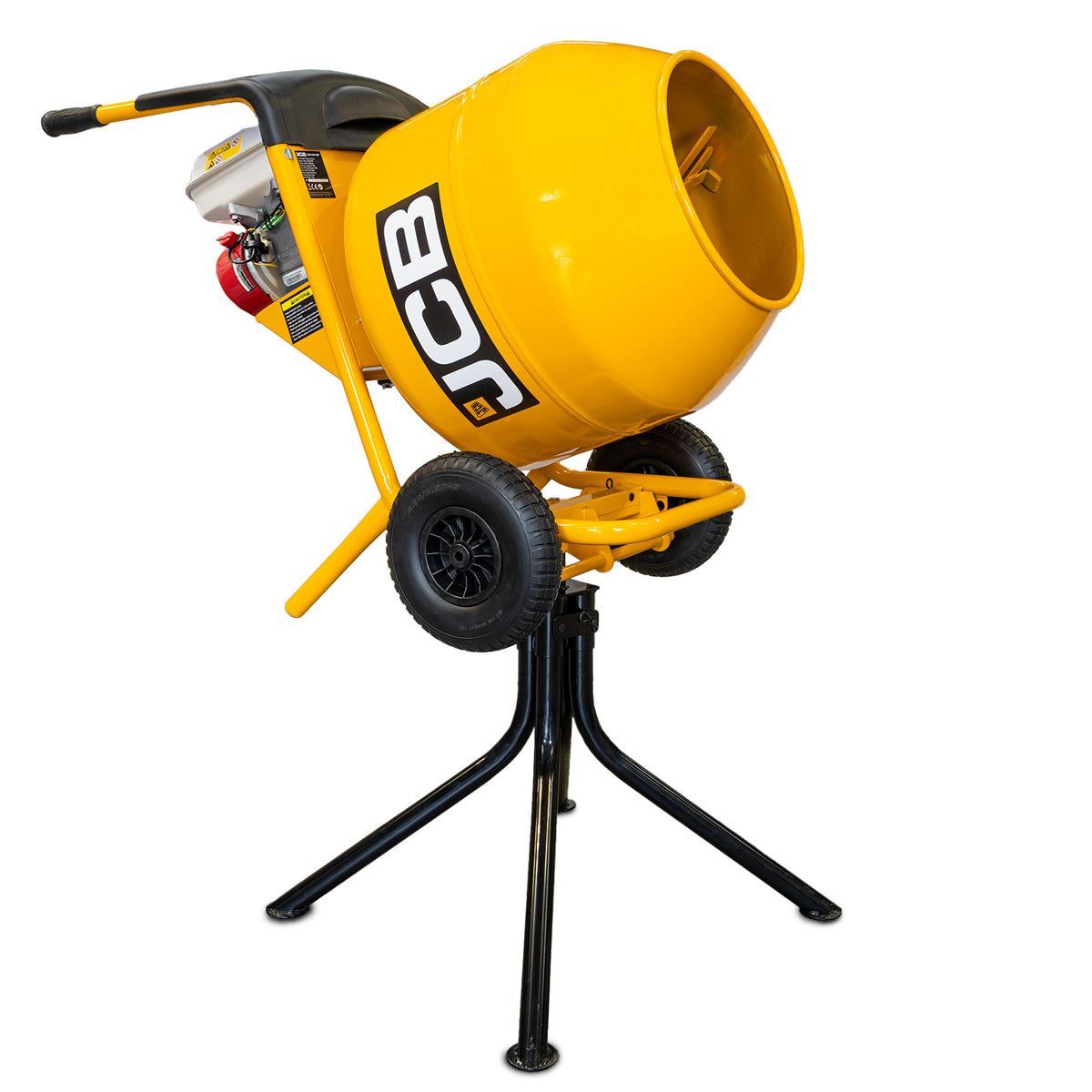 JCB CMH150P Cement Mixer Honda GX160 Petrol Engine 134L Seam Welded Drum 100L Working Capacity