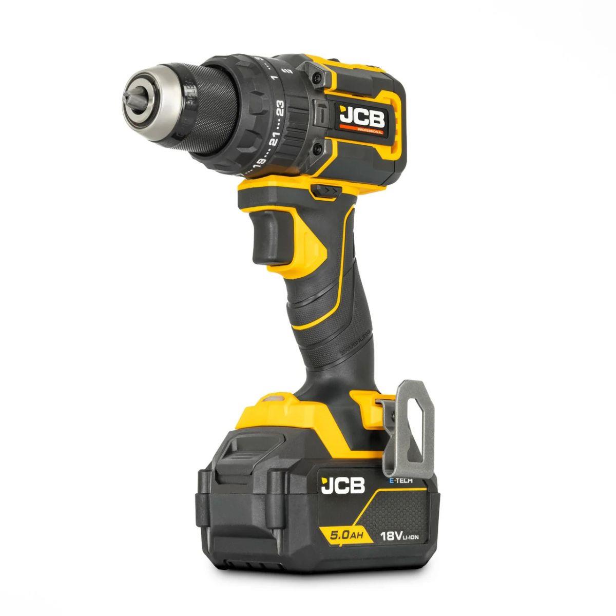 JCB-18PCD-75-5 18V Brushless Compact 75Nm Combi Drill with 2 x Pro 5.0Ah Batteries & 4.5A Charger