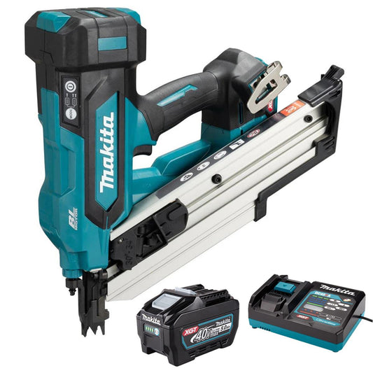 Makita BN001GZ 40V Max XGT Brushless Framing Nailer with 1 x 5.0Ah Battery & Charger