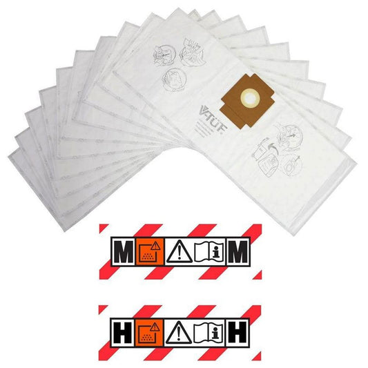 V-TUF VTVS7007 Dust Bag M & H Class 10 Piece Pack