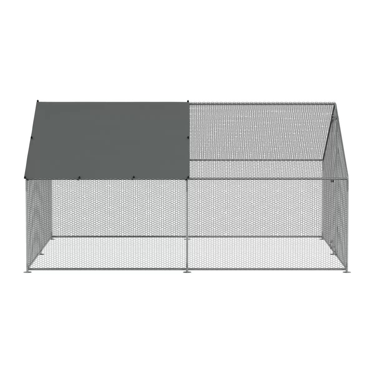 Sealey DG279 Dellonda 3 x 4 x 2m Walk-In Chicken Run, Galvanized Steel, Roof Cover & PVC Coated Chicken Wire