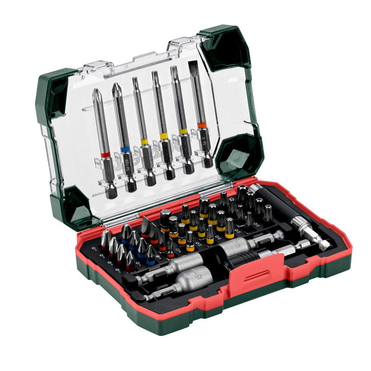 Metabo 18V Twin Kit 2 x 5.5Ah Battery & Charger 685184590 With 43 Piece Drill Bit Set