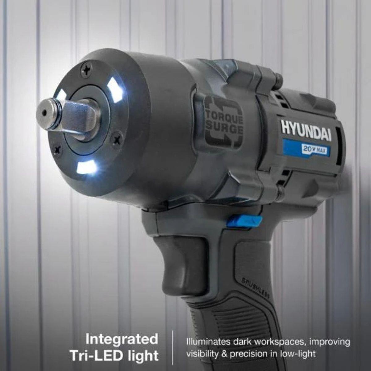 Hyundai IW20X-700 20V Cordless Impact Wrench, 700Nm High-Torque Body Only