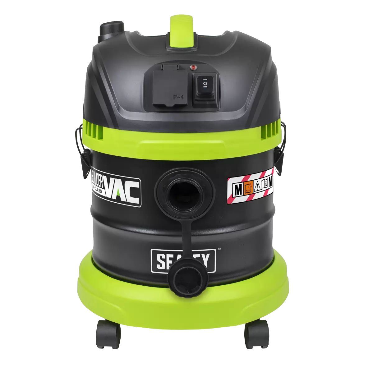 Sealey PC150BV BuilderVac 15L M Class Vacuum Cleaner Wet & Dry with Stainless Steel Drum 1400W/230V