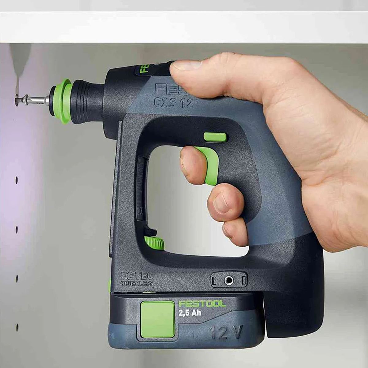 Festool CXS 12 2,5-Plus GB 12V Brushless Drill Driver With 2 x 2.5Ah Batteries, Charger & Case - 576866