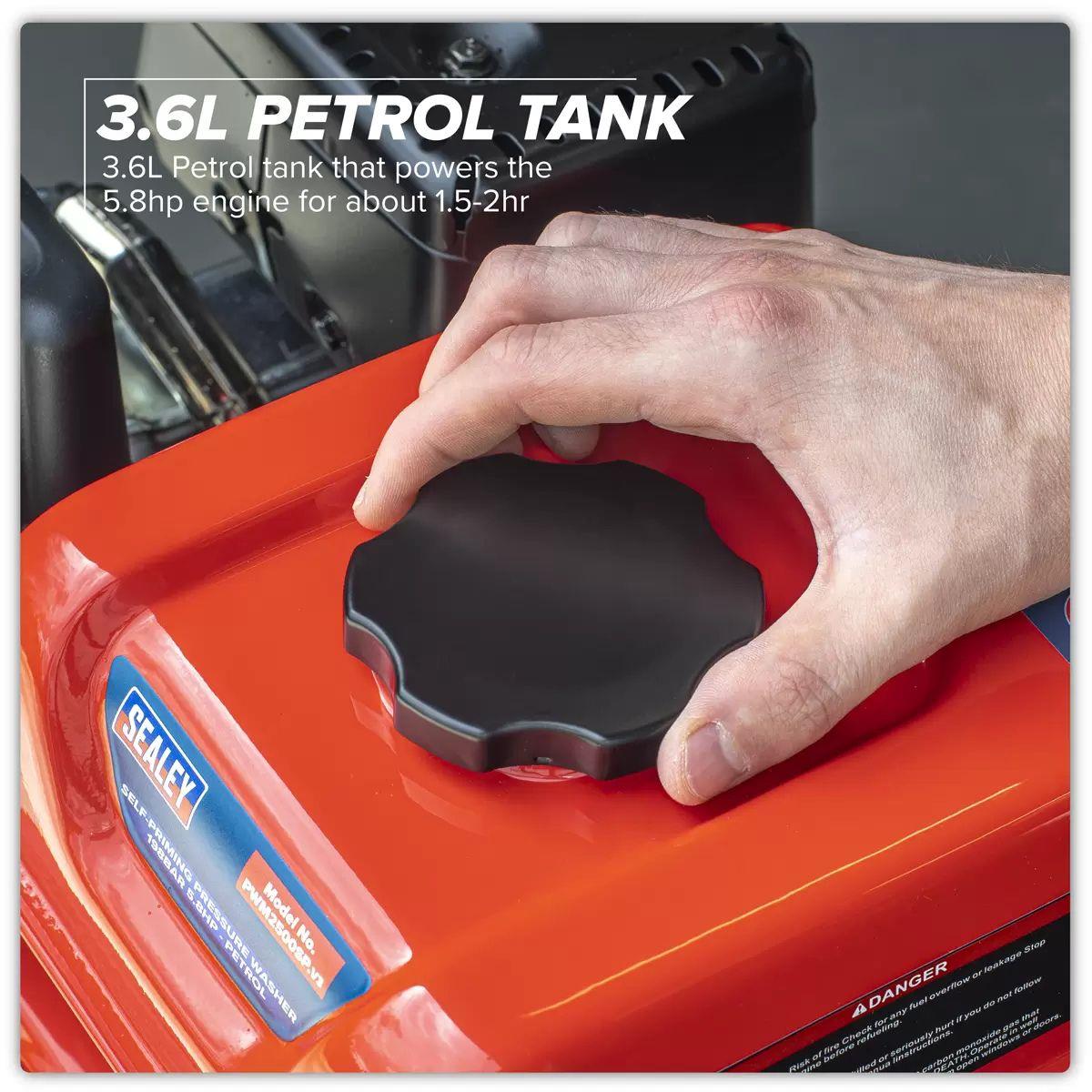 Sealey PWM2500SP Self-priming Petrol Pressure Washer 220bar 540L/hr