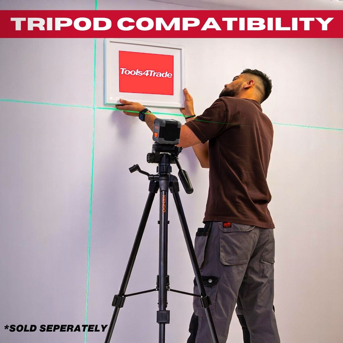 Kendo 20m Self-Levelling Laser Level with 360° Bracket