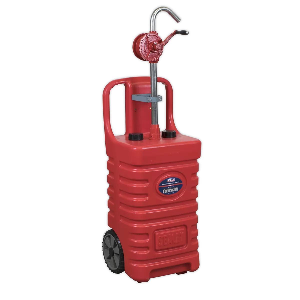 Sealey DT55RCOMBO1 Mobile Dispensing Tank 55ltr with Oil Rotary Pump Red