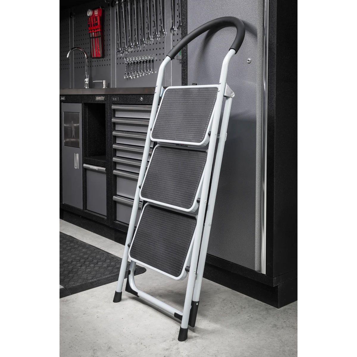 Sealey ASL23 3-Tread Step Stool 150kg Capacity EN 14183