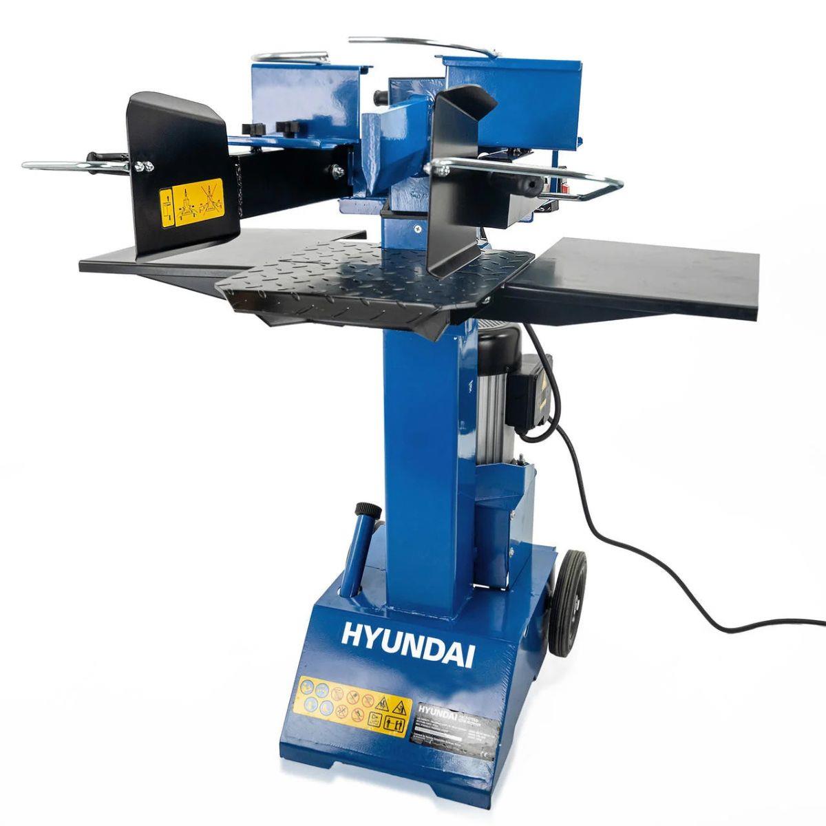 Hyundai HYLS8000VE 8 Tonne Vertical Electric Log Splitter with Hydraulic Ram, Dual Handle Control 550mm Length