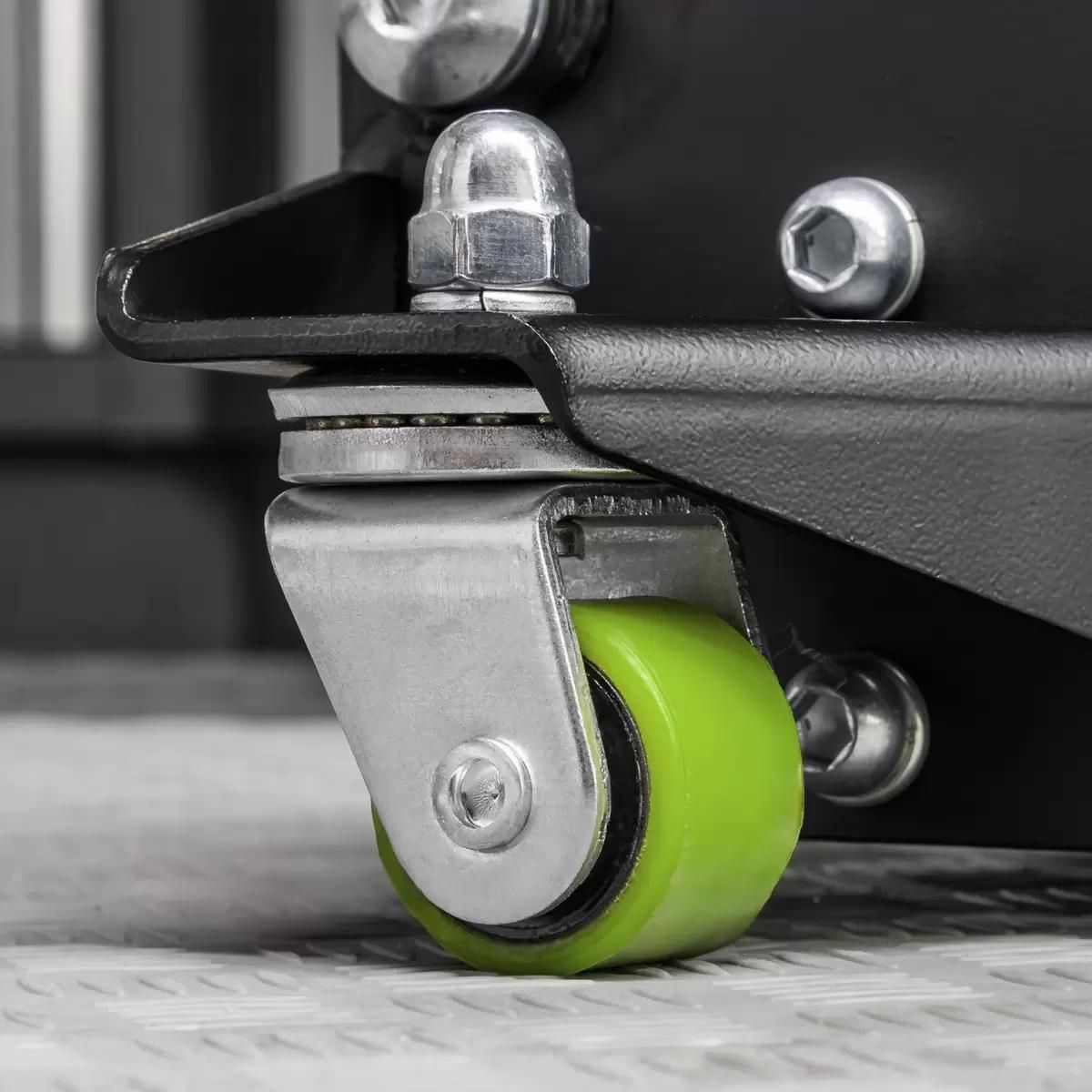 Sealey 3040AG Trolley Jack 3tonne Workshop Rocket Lift Green PU Wheels