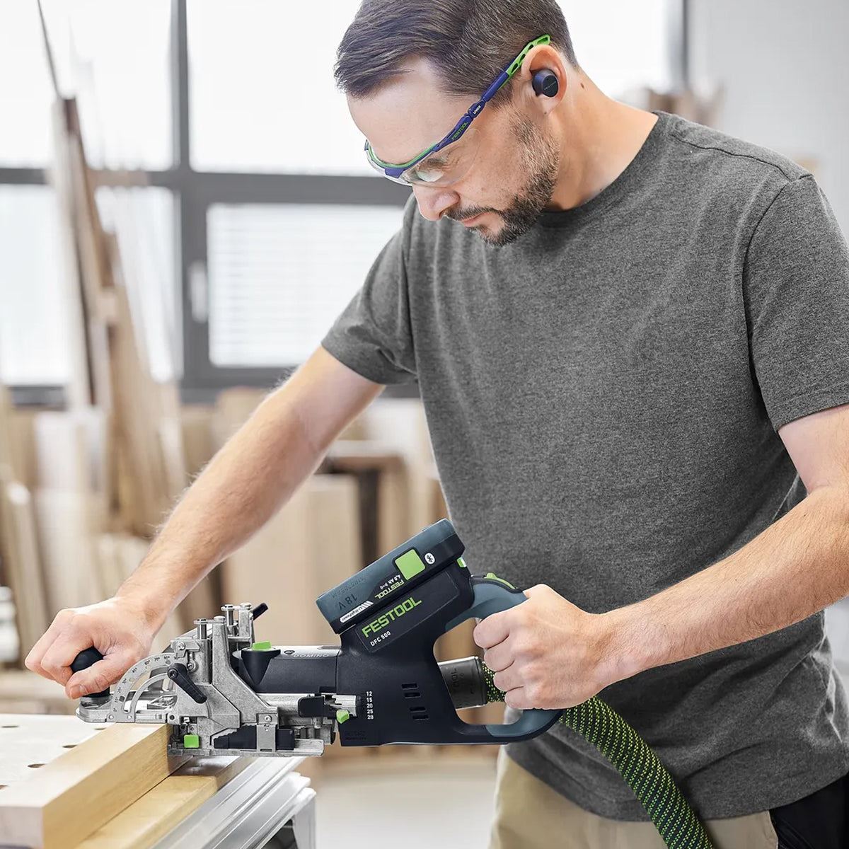 Festool DFC 500 E-Basic 18V DOMINO Joining Machine with 1 x 8.0Ah Battery Charger & Case