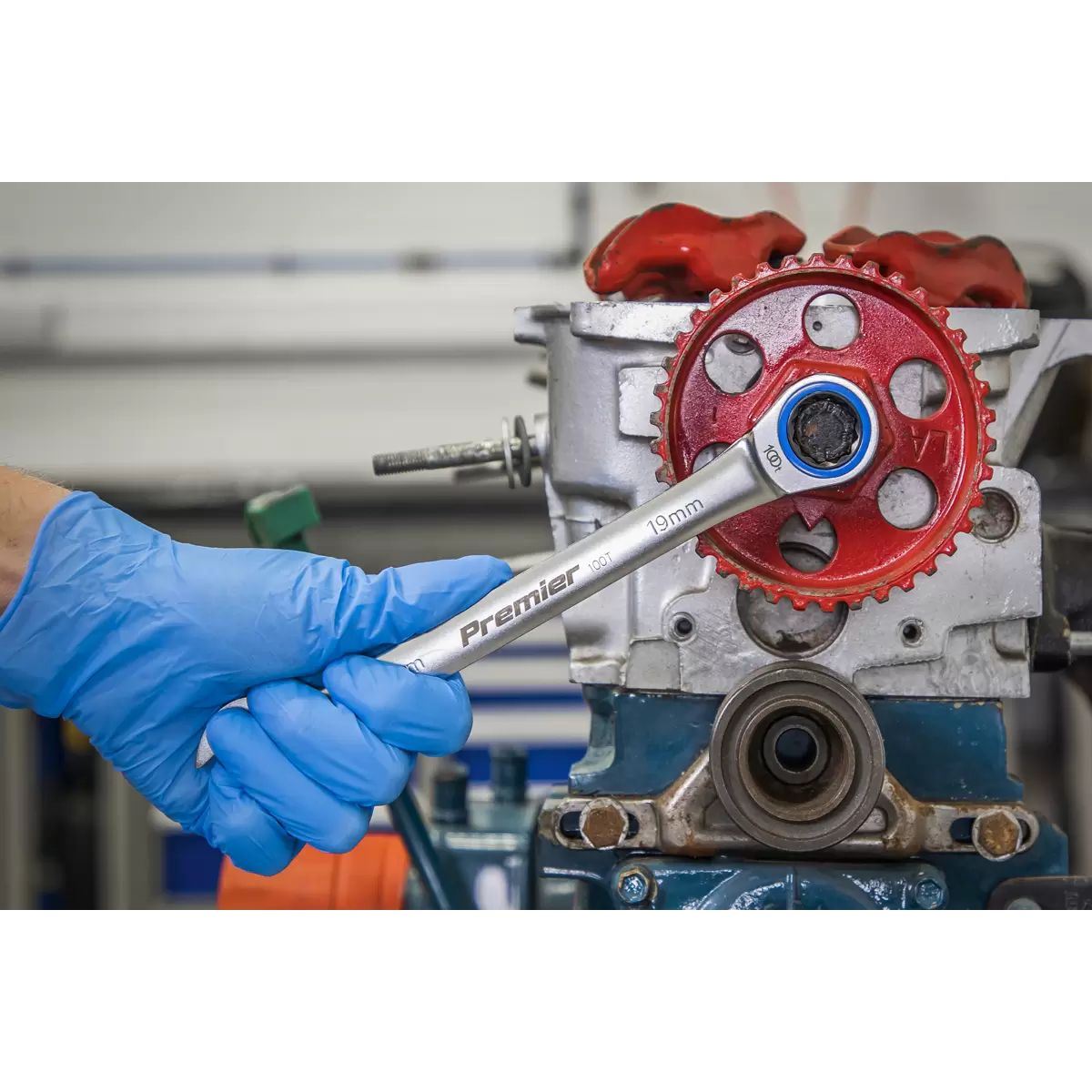 Sealey AK63949 Combination Ratchet Spanner Set 12pc Metric