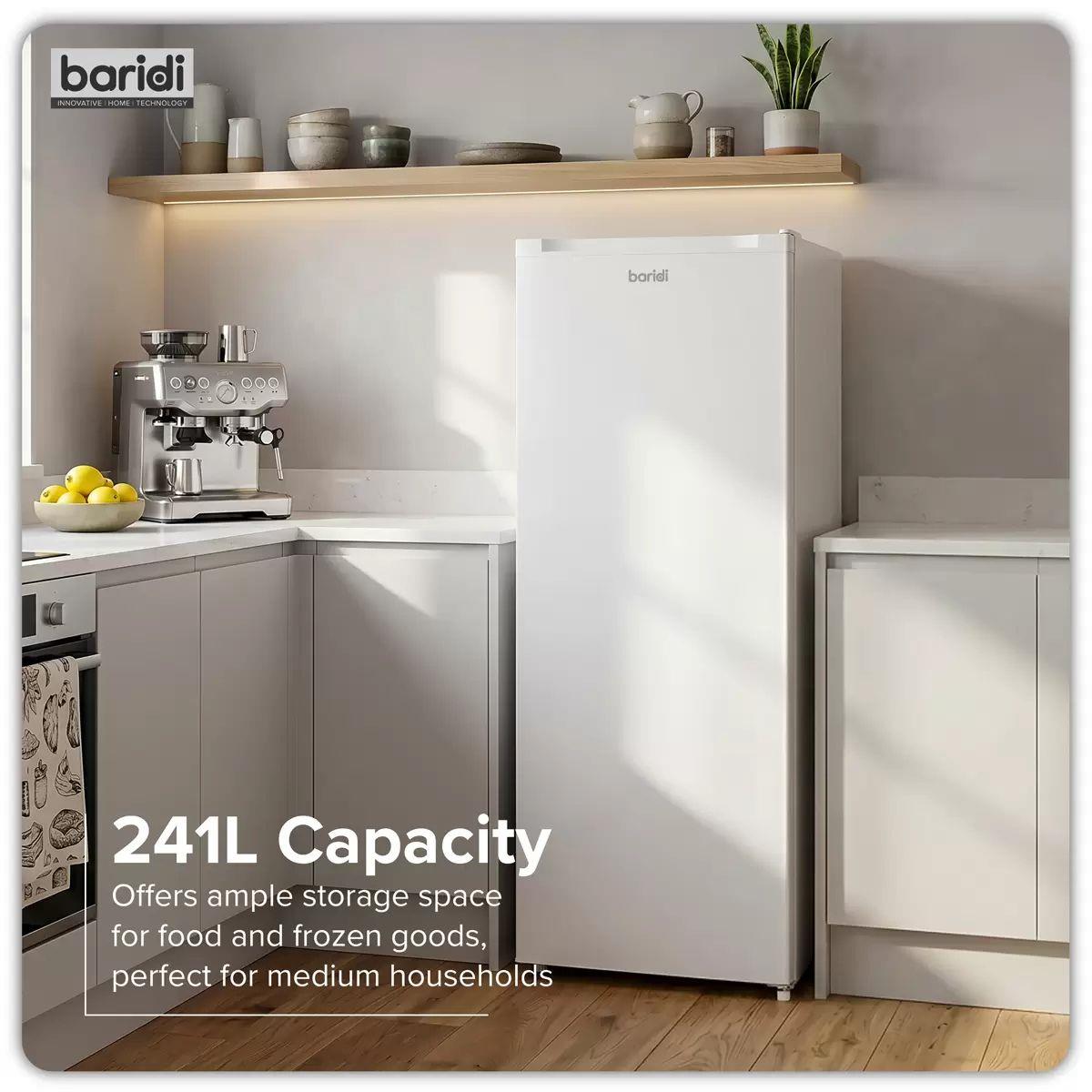 Sealey DH322 Baridi Freestanding Larder Fridge 241L White 230V