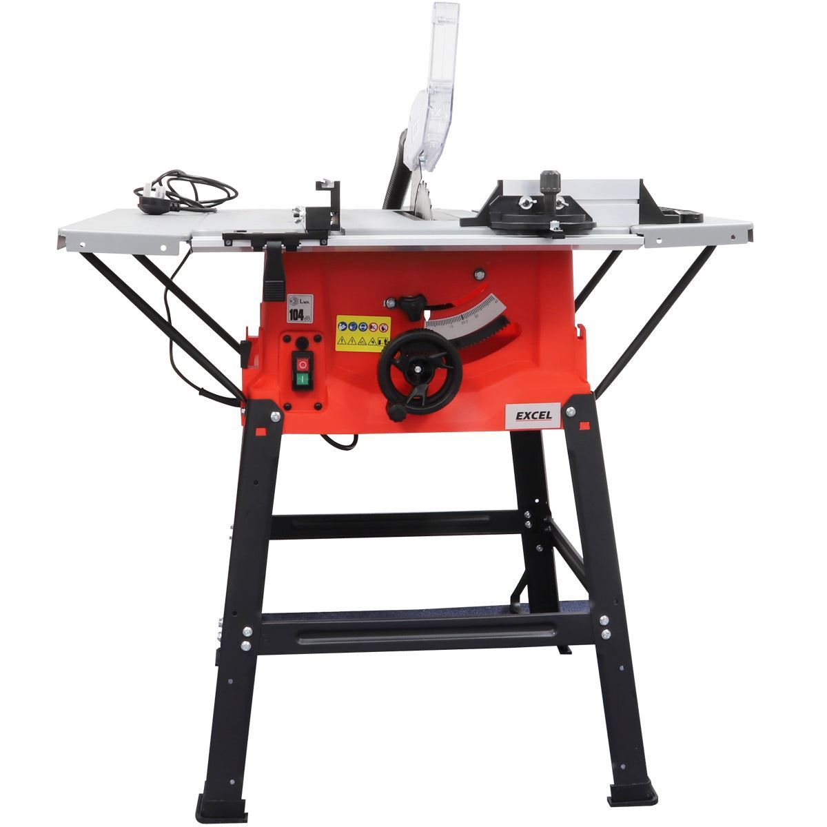 Excel 250mm Table Saw 240V/1800W with Legstand Side Extensions & Blade Item Condition Used