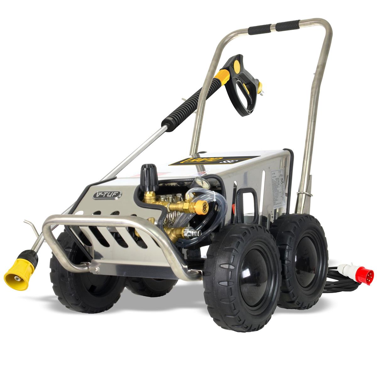 V-TUF RAPIDSSC415V-20015 15L/min All-Stainless Industrial Mobile Pressure Washer 3000psi & 200Bar
