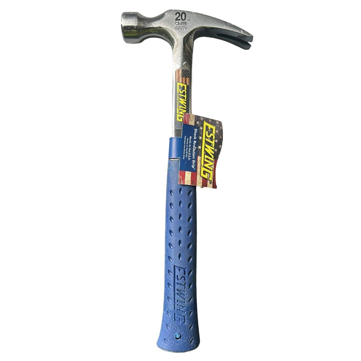Estwing 20oz Straight Vinyl Grip Claw Hammer ESTE320S Item Condition Damaged Box