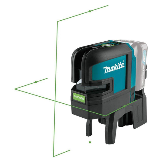 Makita SK106GDZ 12Vmax CXT Point and Cross Line Laser 35m - Green